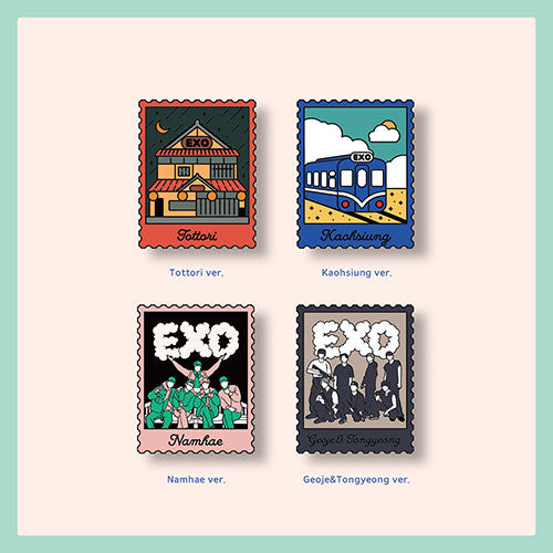 EXO - [Travel the world on EXO's ladder POP-UP STORE OFFICIAL MD] BEHIND PACKAGE [METAL BADGE]