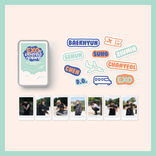 EXO - [Travel the world on EXO's ladder POP-UP STORE OFFICIAL MD] BEHIND PACKAGE [TIN CASE POLAROID SET]